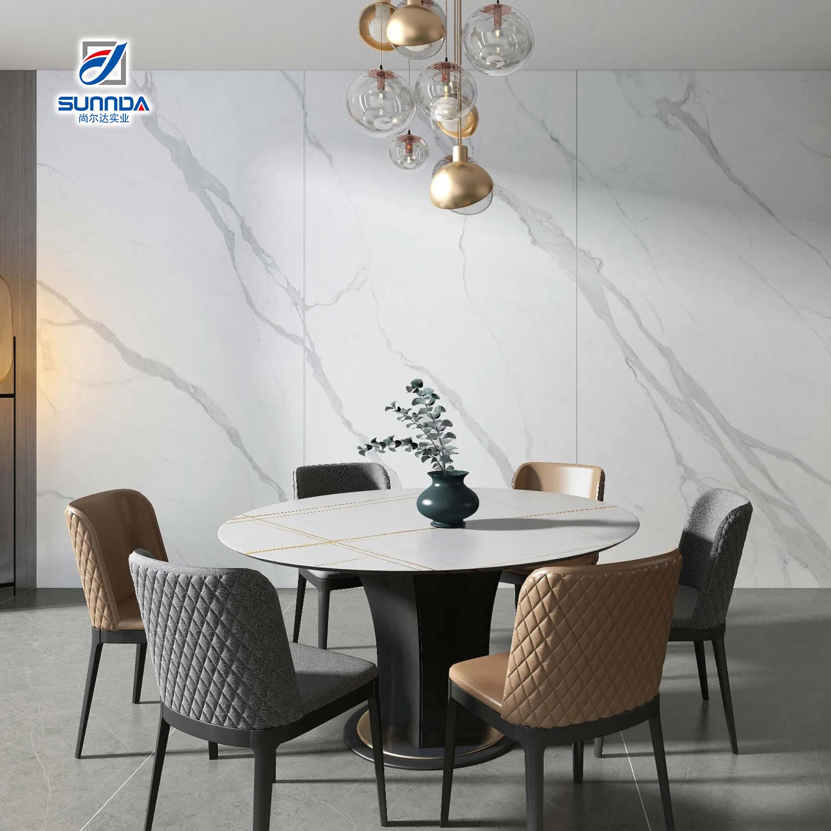 Marble Porcelain Sintered Stone Slab Luxury Modern Big Size Rock Plate Living Room TV Background Wall Tile