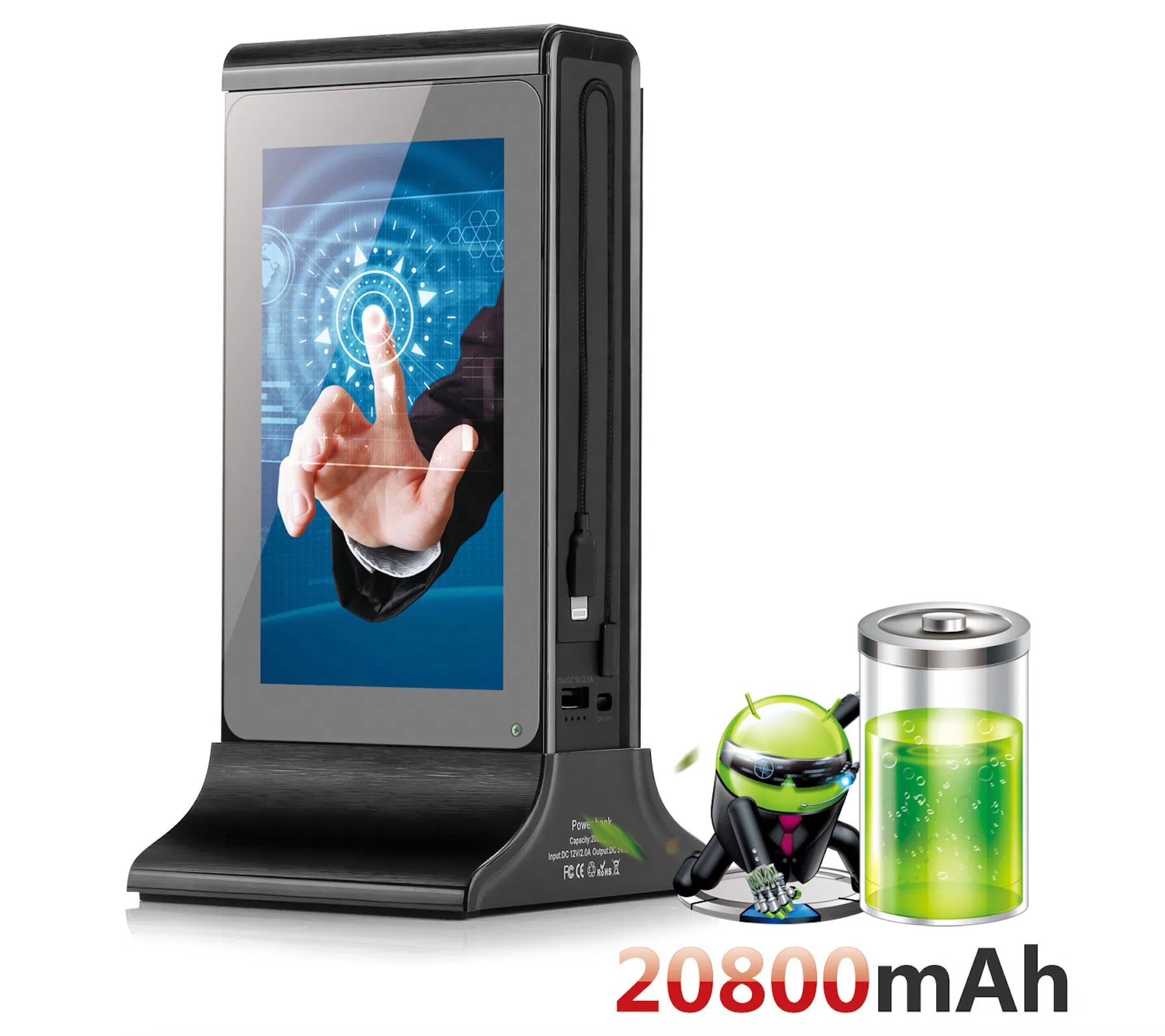 Desktop Android Rk3126 Advertising WiFi Player Coffee Shop Mobile Power Bank