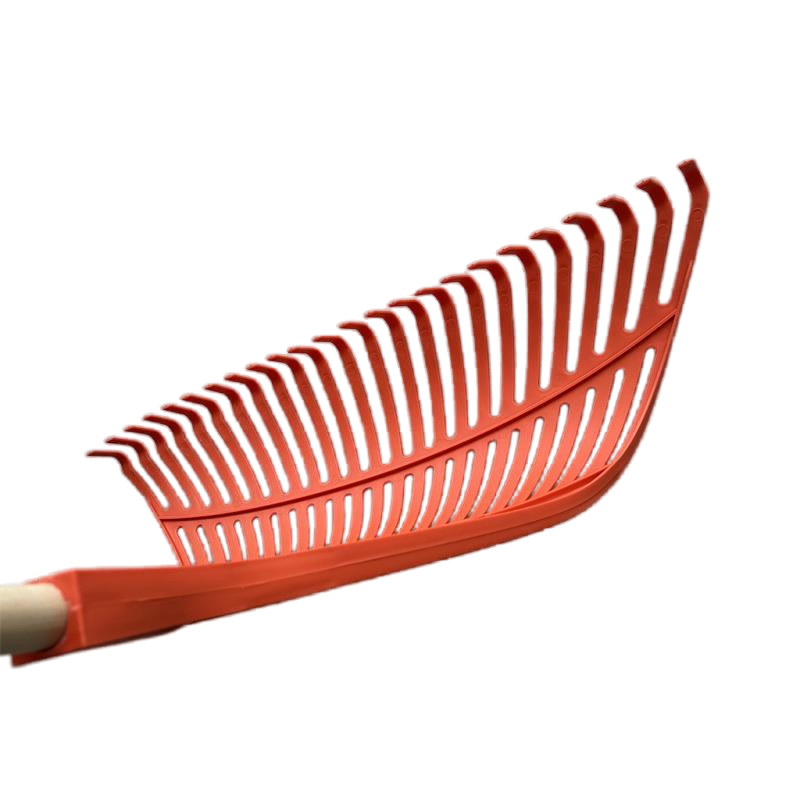 24 Teeth Grass Lawn Leveling Garden Plastic Rake with Wooden Handle