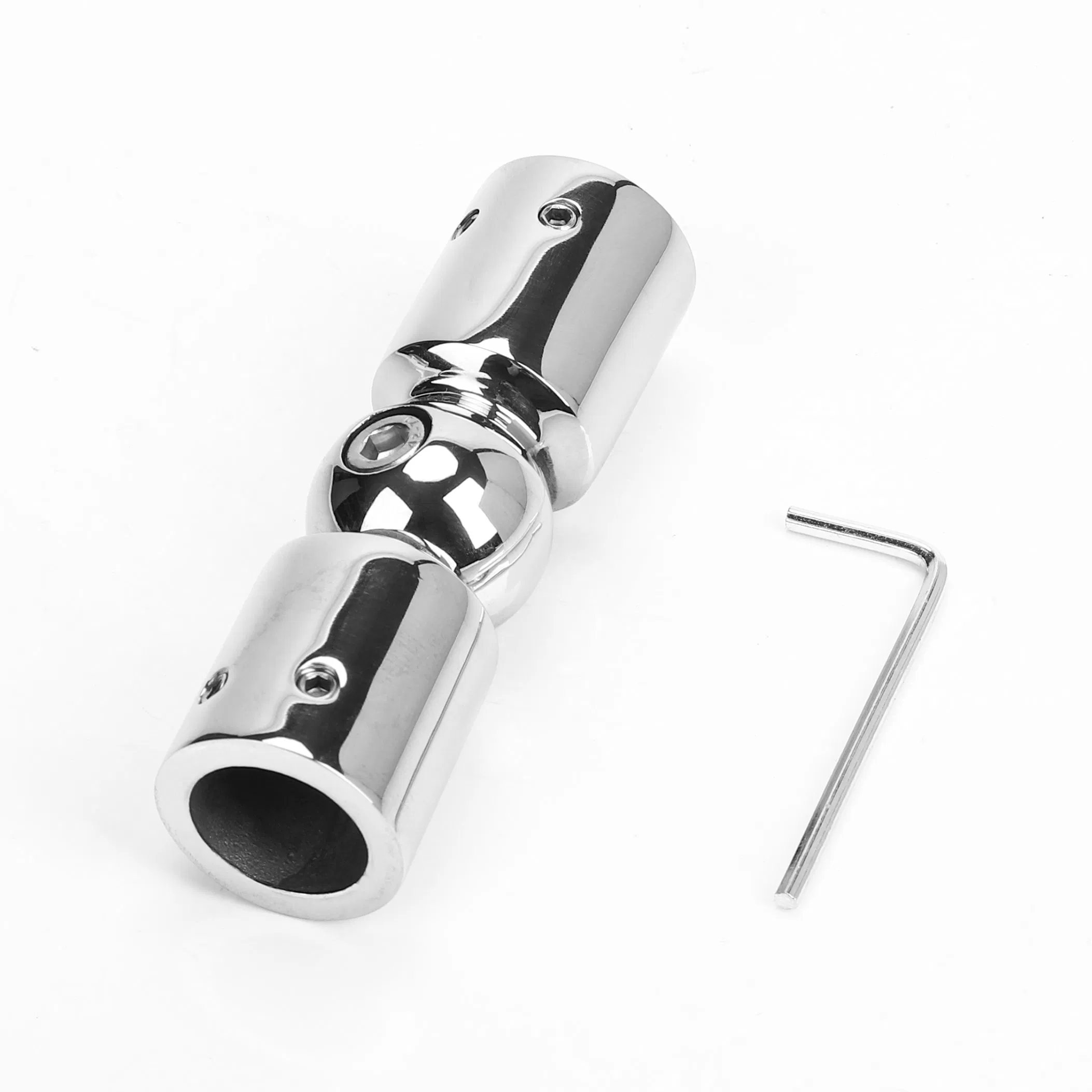 Heavy Duty Hinge 304 Stainless Steel Elbow Connector Corner Connecting Fitting Glass Hardware for Curtain Rod