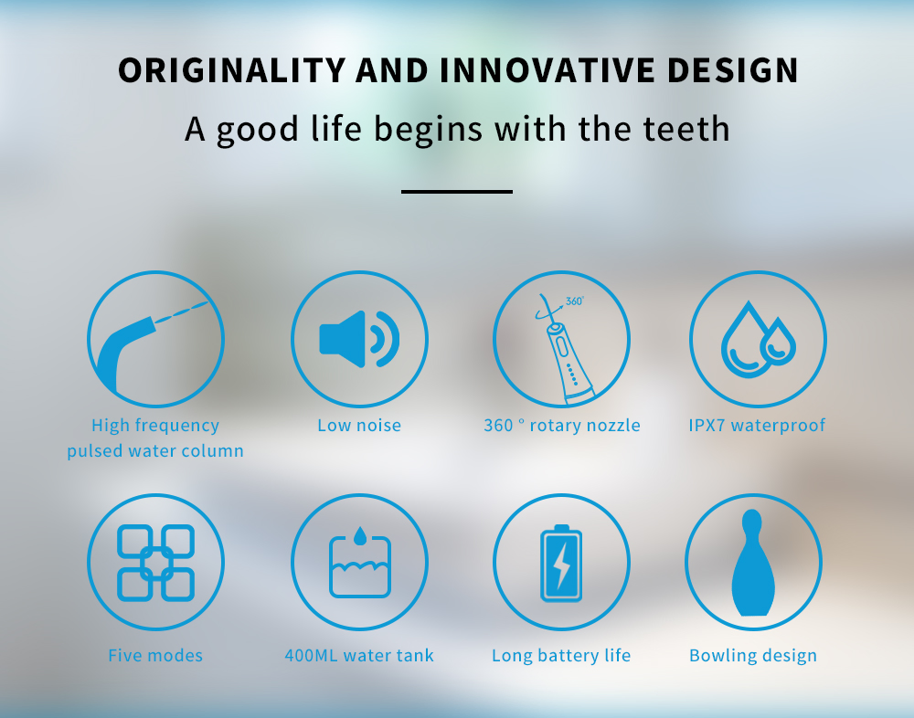 Portable Travel Oral Care Rechargeable Water Flosser