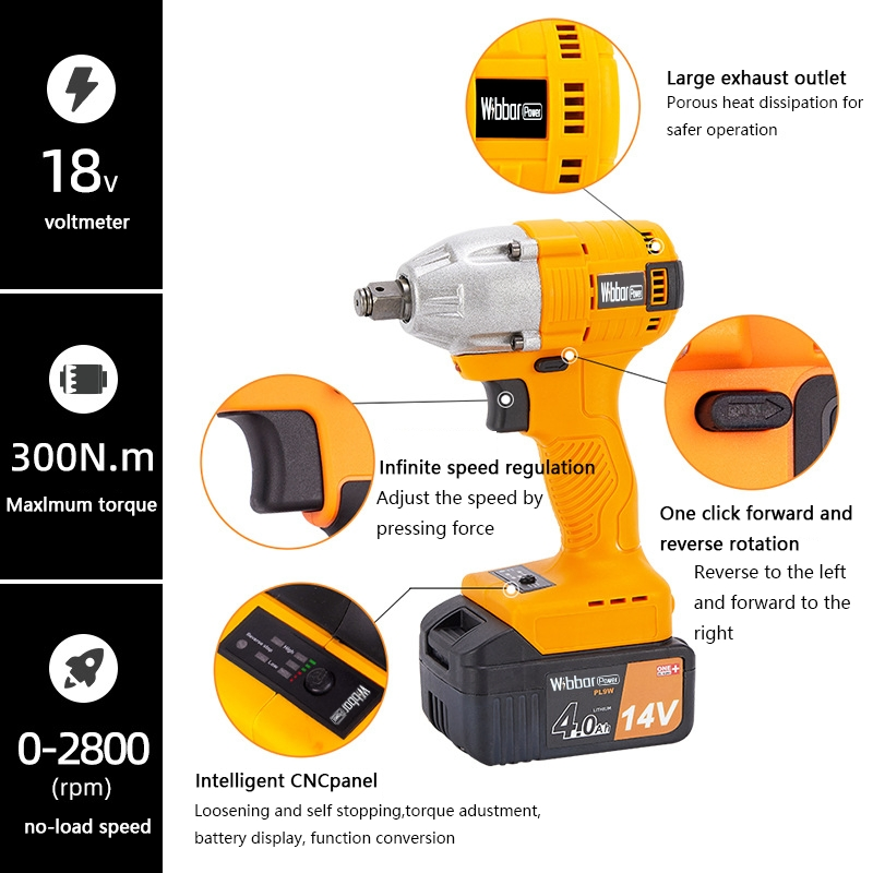 Беспроводной гайковерт Beixuan 21В с двумя аккумуляторами