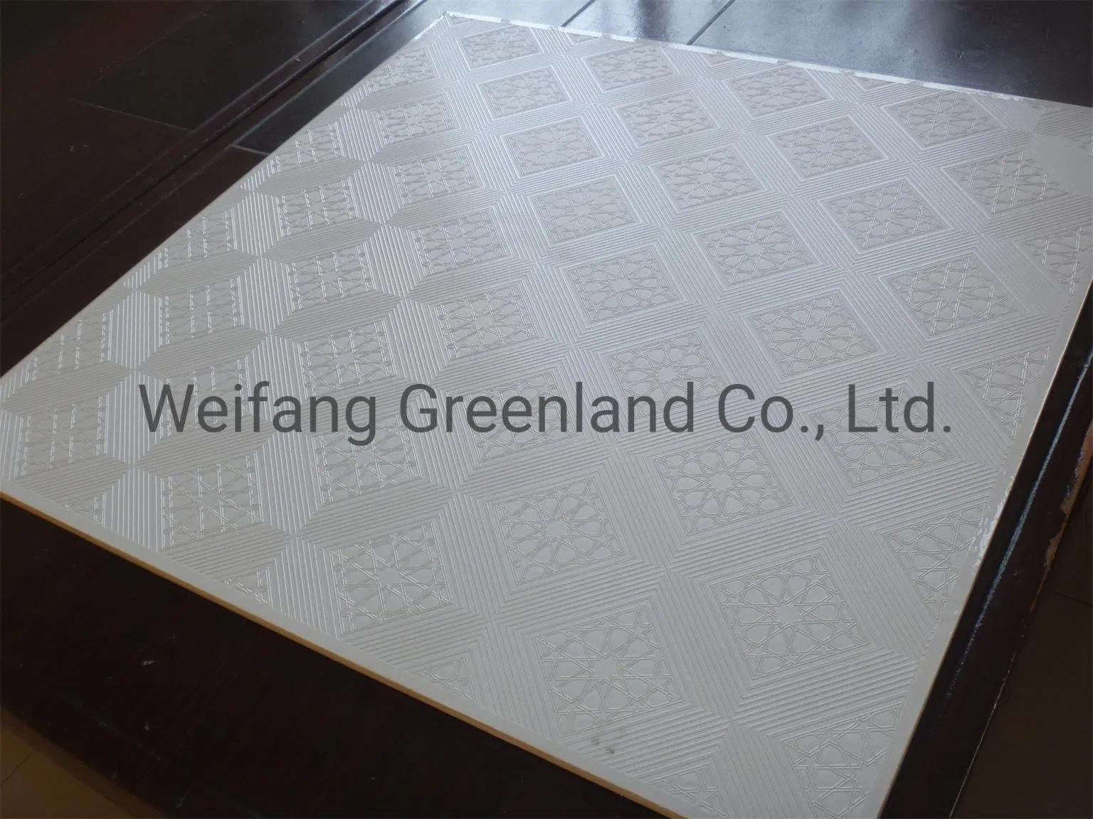 Colourful PVC Laminated Gypsum Ceiling Tiles/PVC Ceiling Tile 595*595 mm