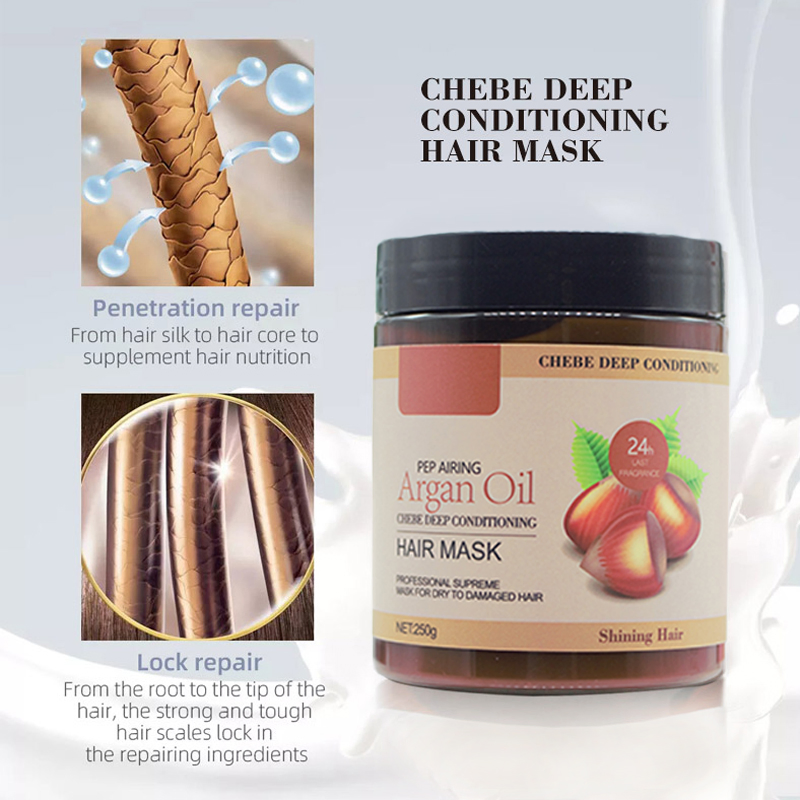 Beauty Cosmetics Argan Oil Hair Mask Private Label Nourish Intensive Smoothing Hair