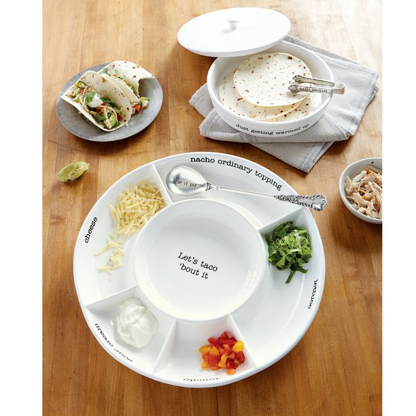 Elegant Ceramic Server Plate with Dividers for Stylish Entertaining