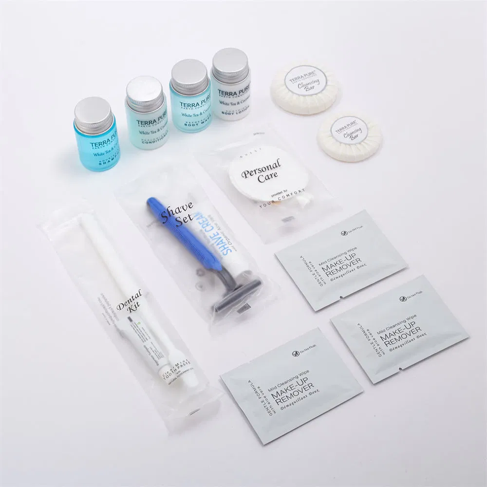 Hotel Amenities Set Soap Shaving Vanity Kits with Conditioner Shampoo Shower Gel