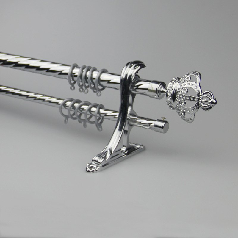 Customized Length Adjustable Curtain Rods Hot Sale Metal 25mm Window Curtain Rods