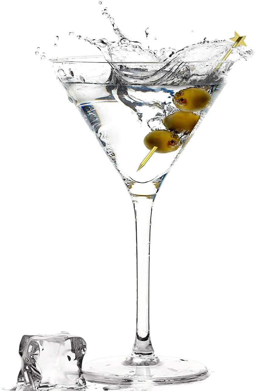 Gold Star Stainless Steel Martini Fancy Metal Appetizer Toothpicks Reusable Metal Cocktail Picks for Old Timbrook Overeem Paddy Paul John