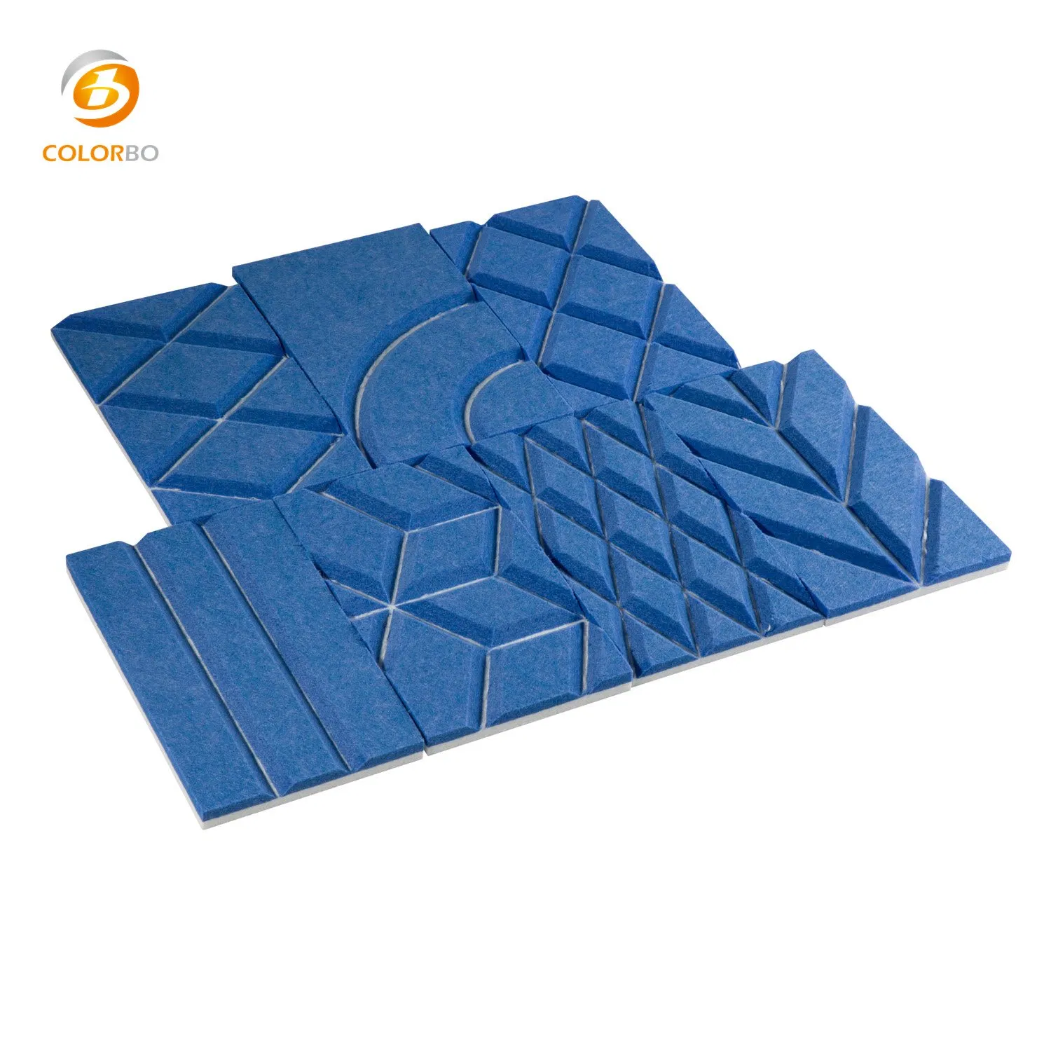 3D effect two colors sandwich panel of PET acoustic panel