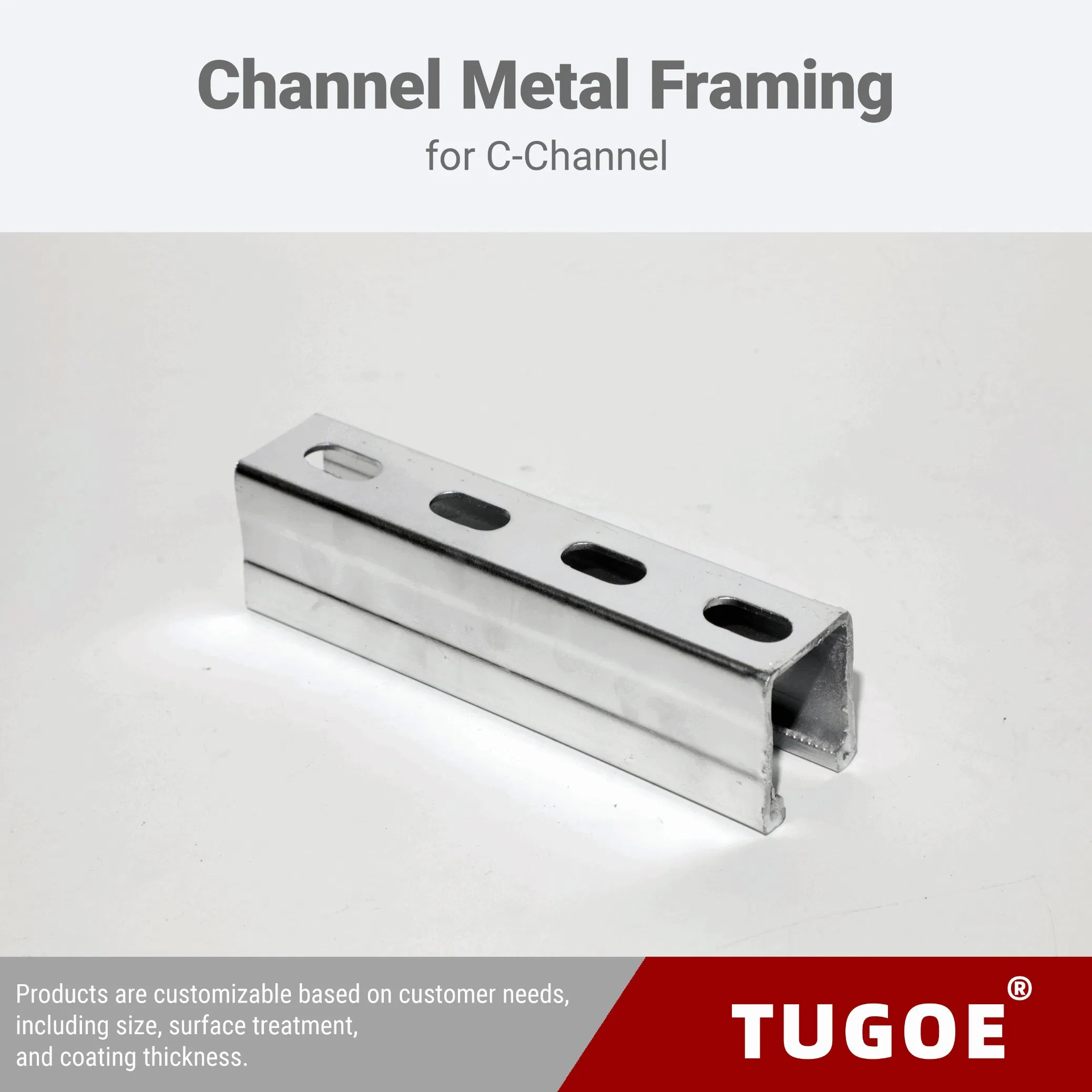 New Design Adaptable Anti Vibration Zinc Aluminum 41X41mm Strut C Channel