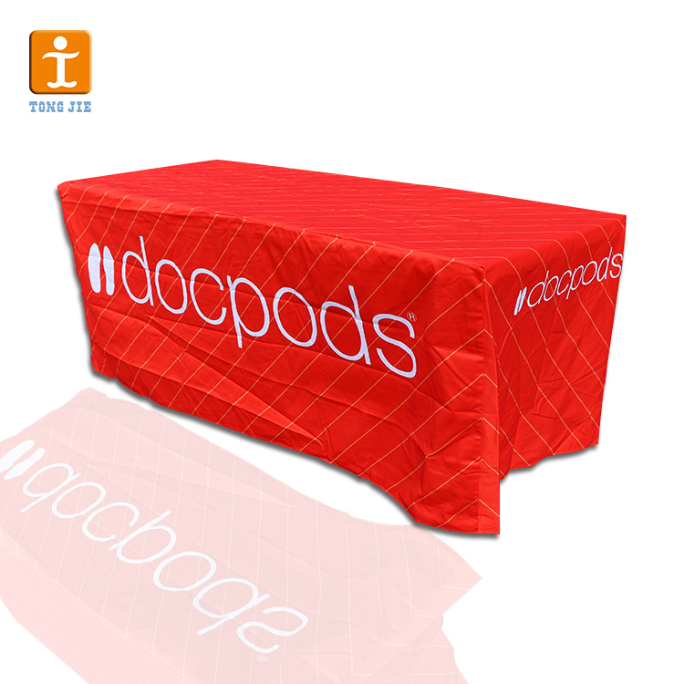 Rectangular Fitted Table Cloth Custom Print Advertising Cover Table Cloth Commercial
