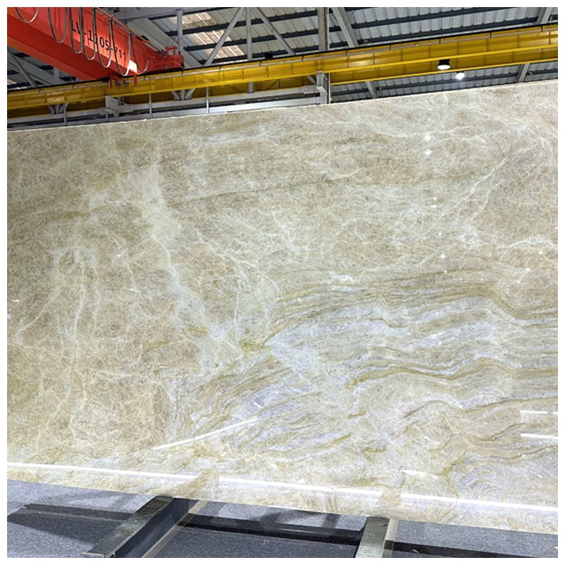 Braizlian Luxury Beige Perla Venata/Taj Mahal Quartzite for Villas and Mansions Projects