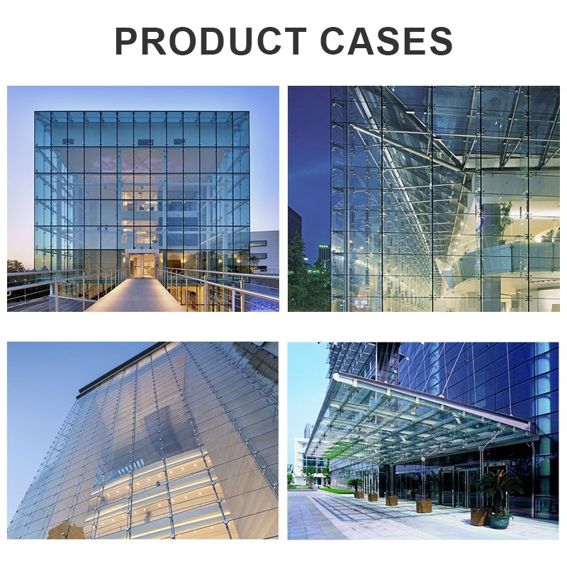 Custom Point Supported Glass Curtain Wall Luxury Buildings Curtain Wall