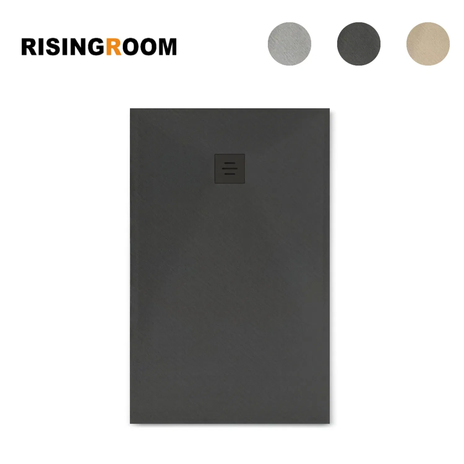 SMC Shower Tray 110cm×70cm Black Shower Base