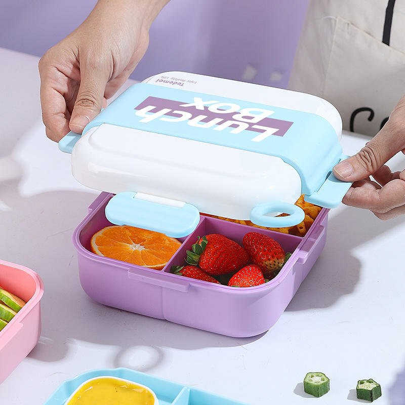 Compact Portable Large-Capacity Microwave-Safe Lunch Box for Travel