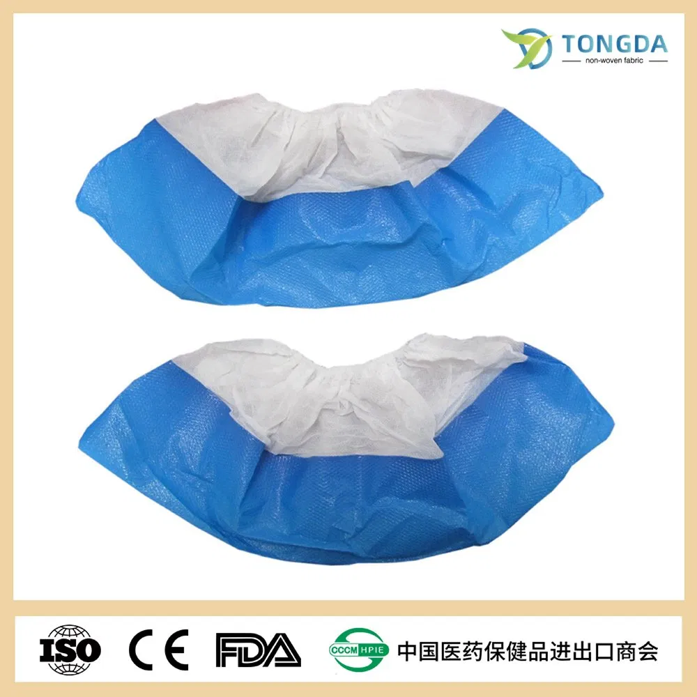 Factory Stock Waterproof PP CPE Shoe Covers PP shoecover with CPE coated film