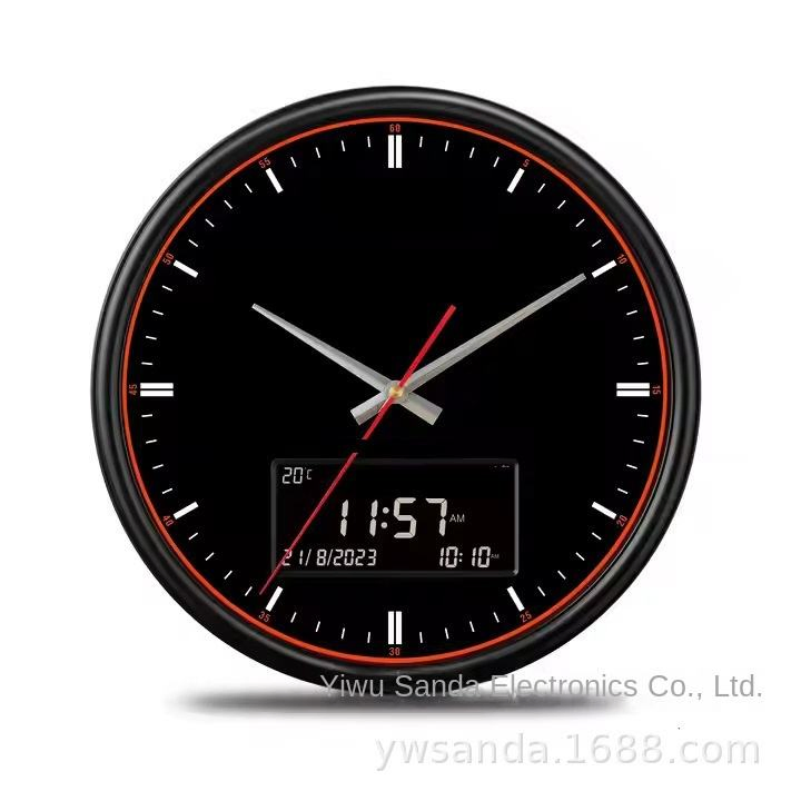 Electronic Calendar with Mixed Patterns and Colors Round Azan Wall Clock Islamic