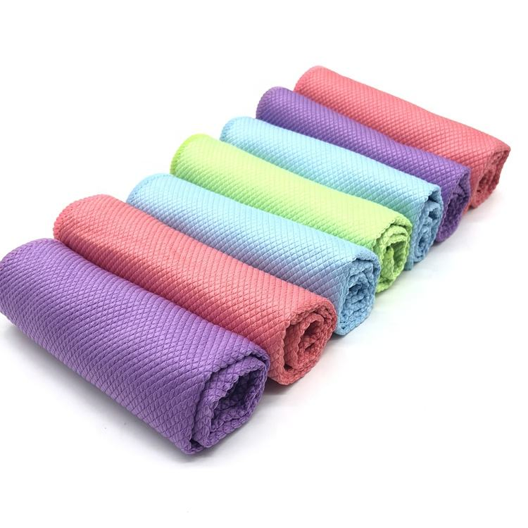 Professional Wholesale Microfiber Cloth 40X40cm Diamond Cleaning Towel Scratch Free Lint Free Kitchen Dishcloth Duster Cloth for Windows