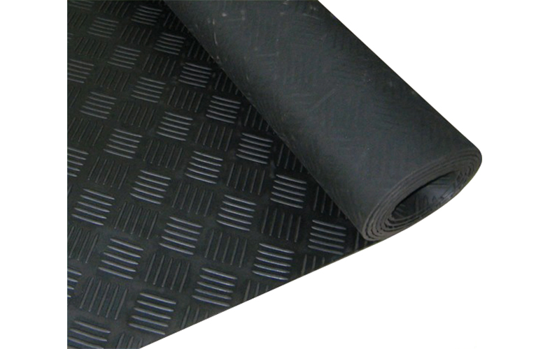 Black Gray Green Red Blue Color Checker Stud Coin Rib Public Area Rubber Mat Rolled Flooring