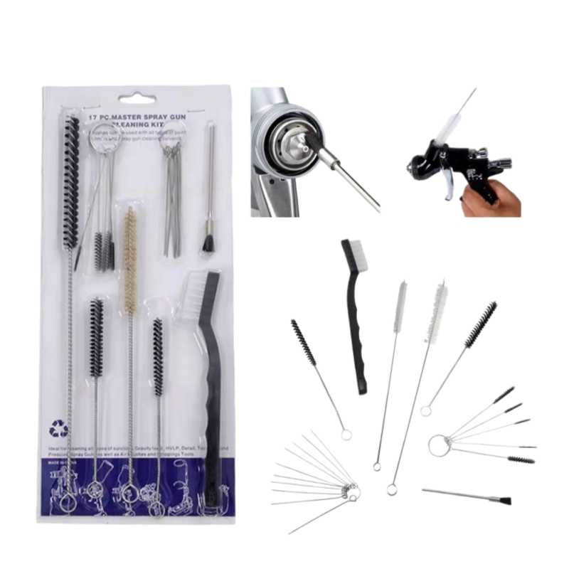17PC/Set Nylon Brush HVLP Air Spray Gun Cleaning Kit