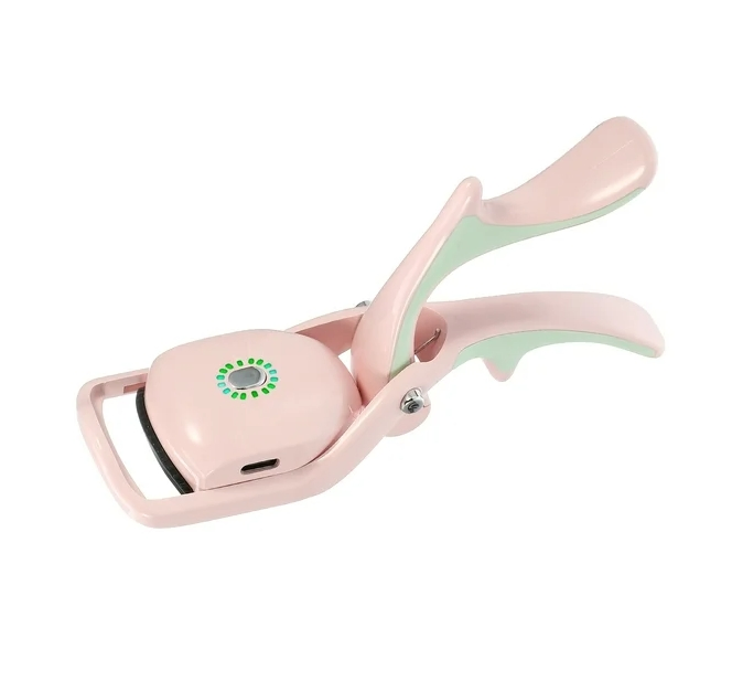 Eyelash Curler 3 Temperature Heating Eyelash Curler for Lift and Curl Natural Eyelashes Pink