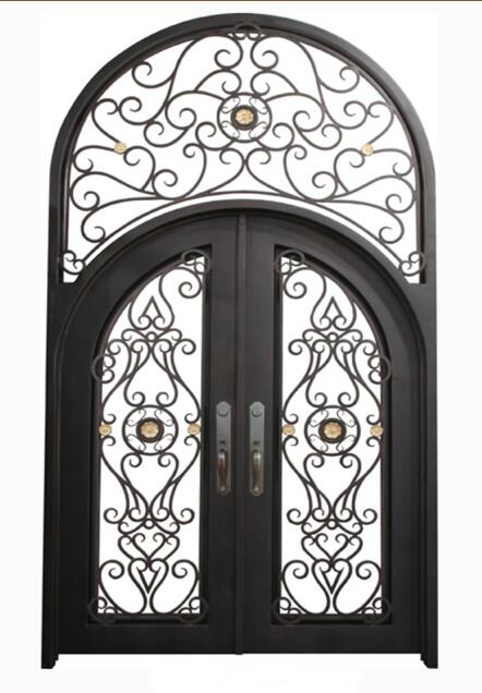 Modern Steel Grill Design Exterior Main Entrance Wrought Iron Entry Door