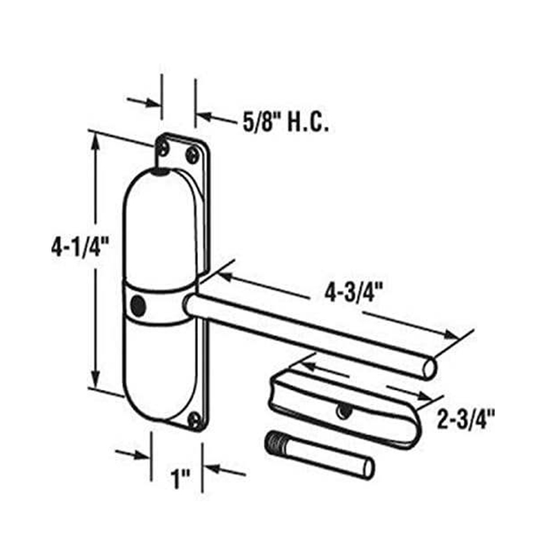 Hot Sales White Door Closer Automatic Safety Spring Door Closer Easy to Install to Convert Hinged Doors to Self Closing White