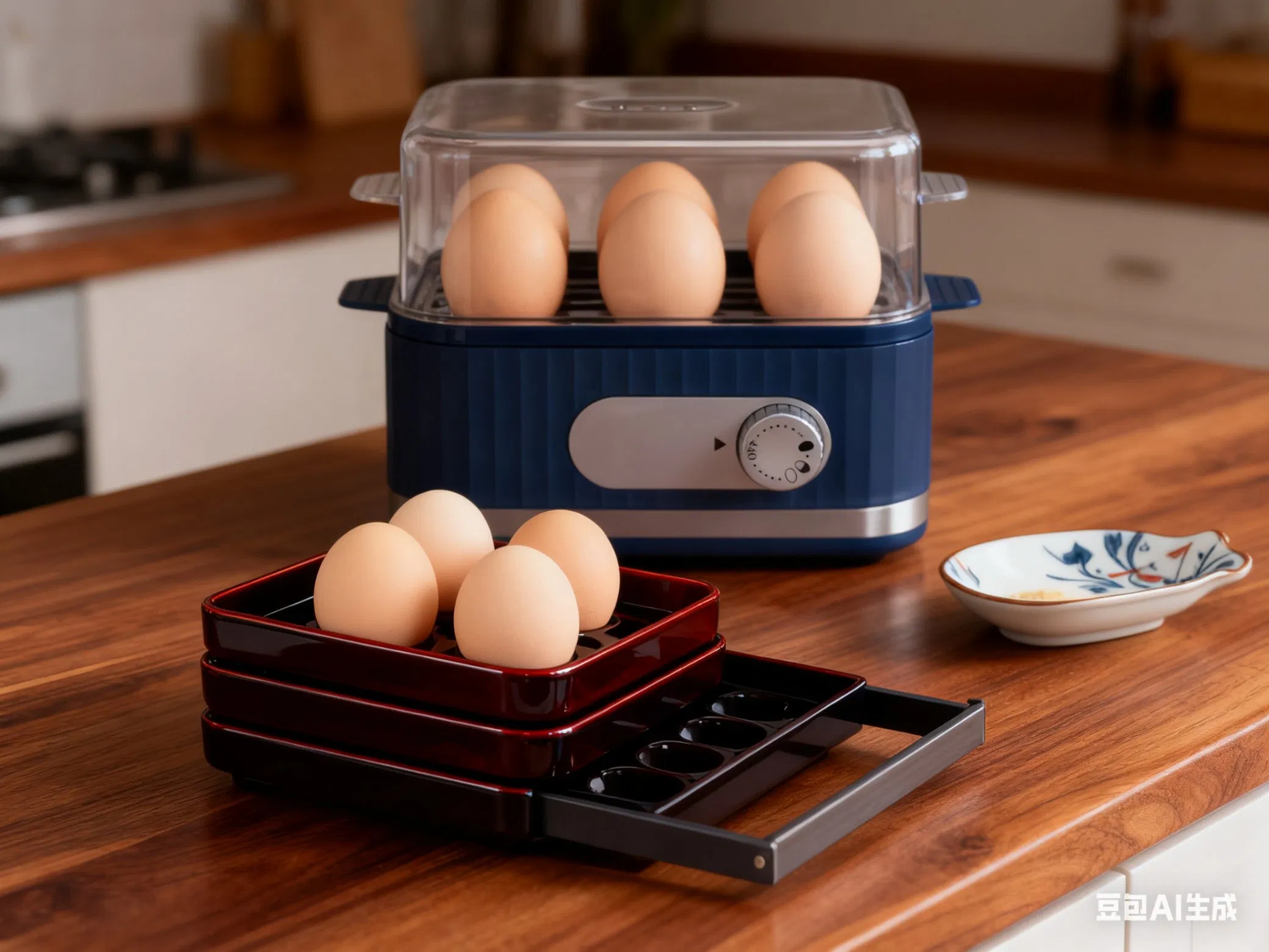 Compact Electric Egg Boiler with Timer for 6 Eggs 400W Capacity