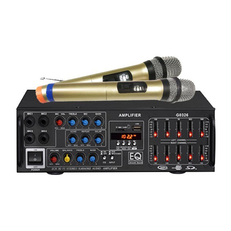 High Quality Digital Amplifier with Wireless Microphone USB Bluetooth
