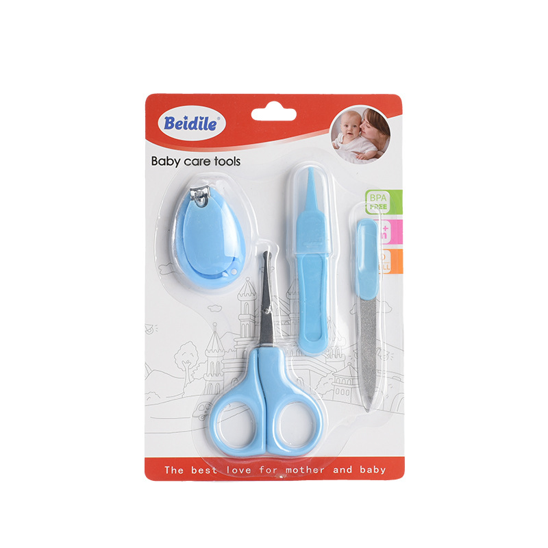 4PCS Safety Baby Accessories Newborns Baby Products Nail Clipper Set Baby Grooming Kit