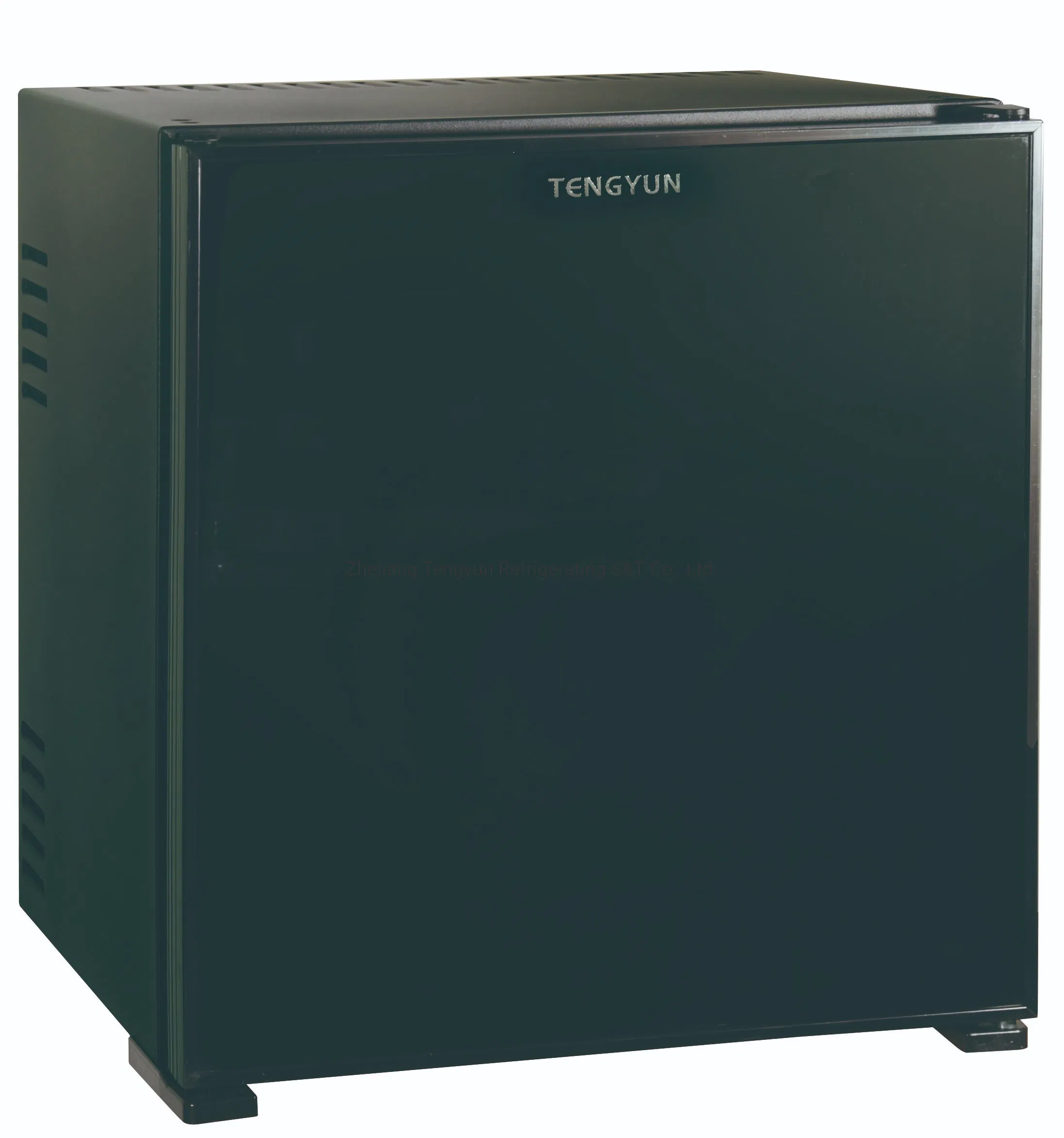Counter Top Locking Hotel Minibar Display Cooler Glass Door Refrigerator 28L Black Color for Drinks