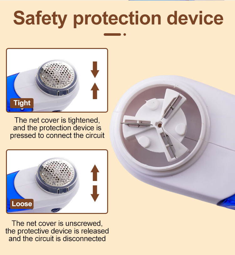 Portable Battery Operated Fabric Shaver Lint Remover Device Electric for Clothes