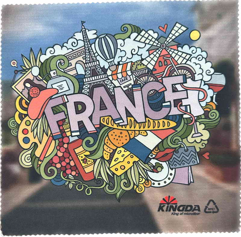 Custom Cartoon Printed Digital Printed Lens Sunglasses Eyeglasses RPET Cloths