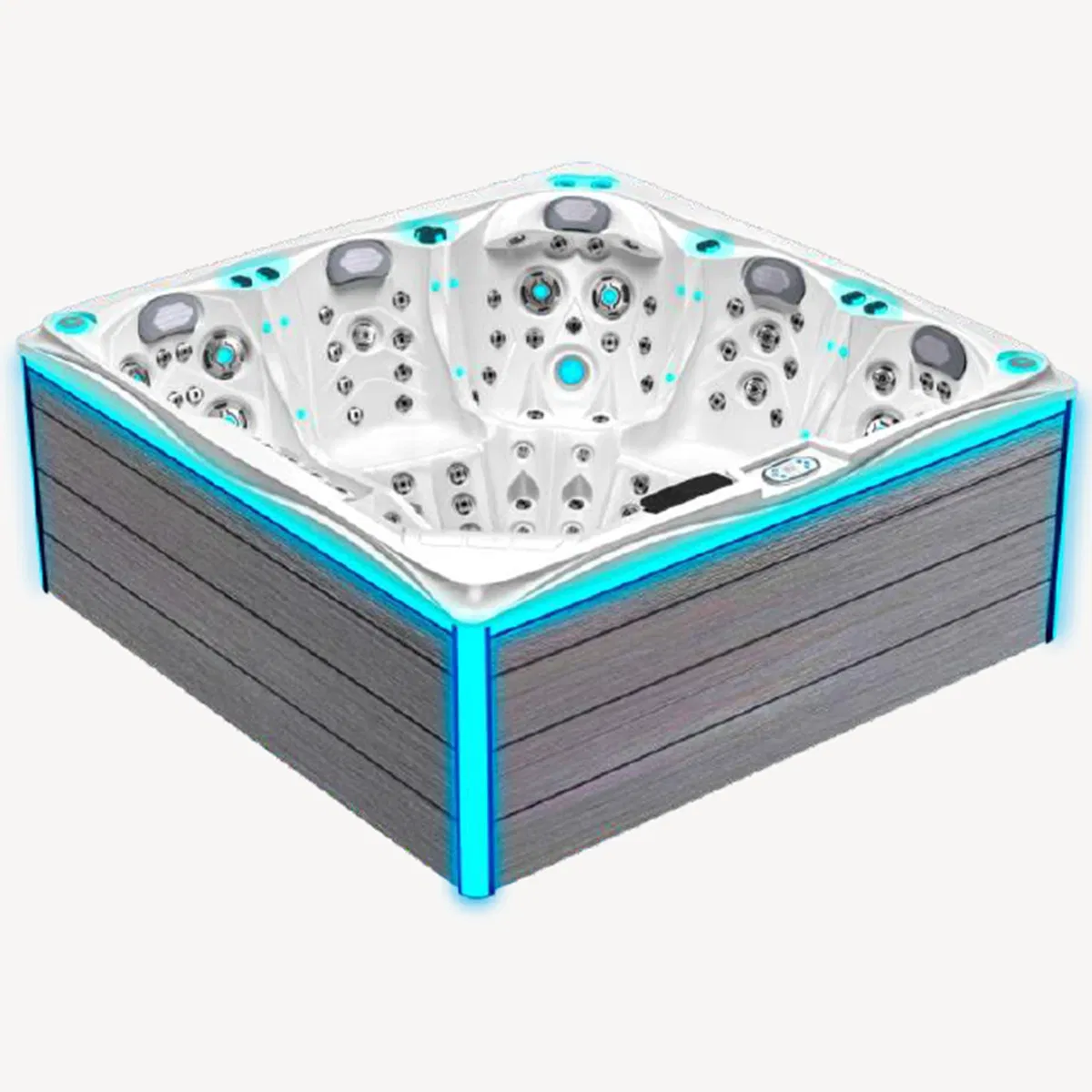 Уличный акриловый спа-бассейн с гидромассажем