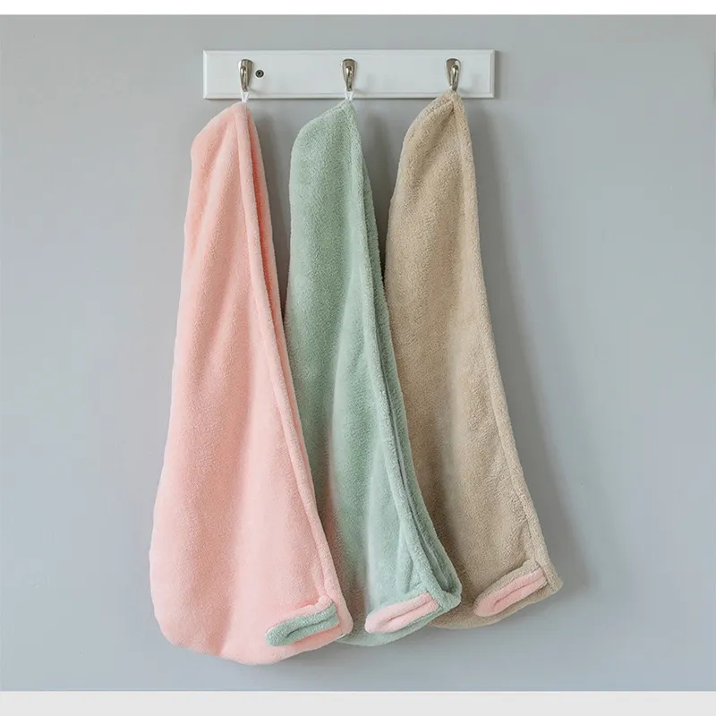The New Rabbit Ears Dry Hair Cap Thick Quick-Drying Coral Fleece Dry Hair Towel