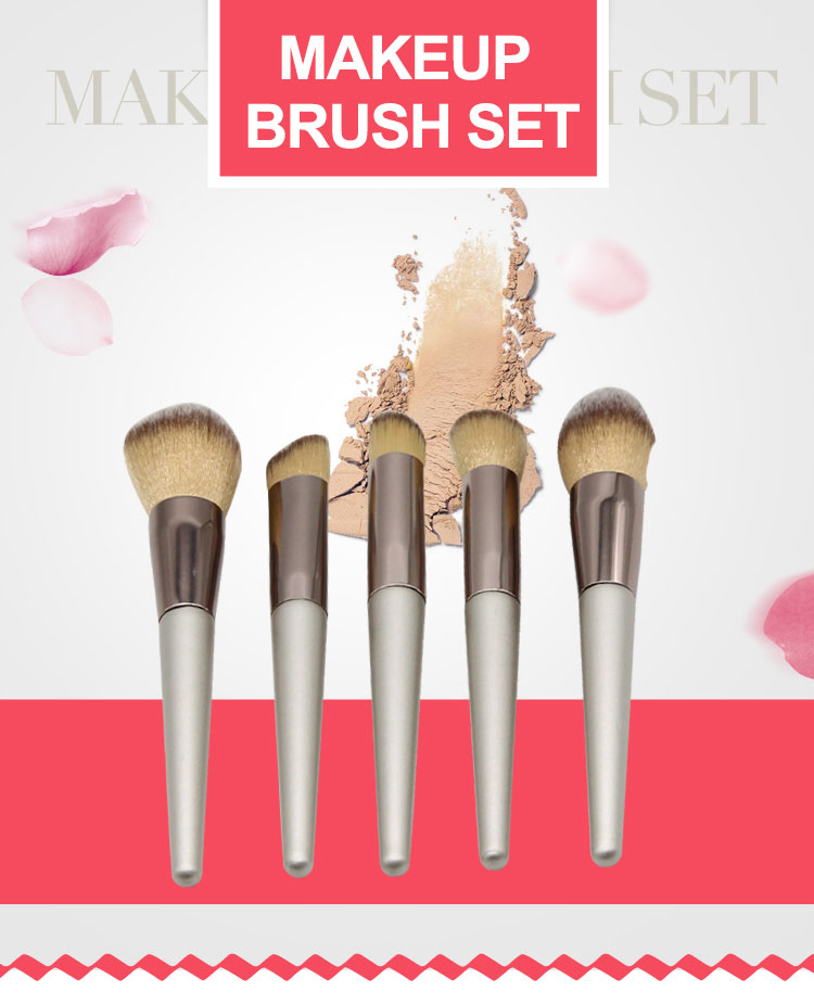 2021 Professional 14PCS Light Gold Color Makeup Brushes Set Private Label Foundation Set