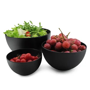 Eco-Friendly Bamboo Fiber Salad Bowl Set with Lid