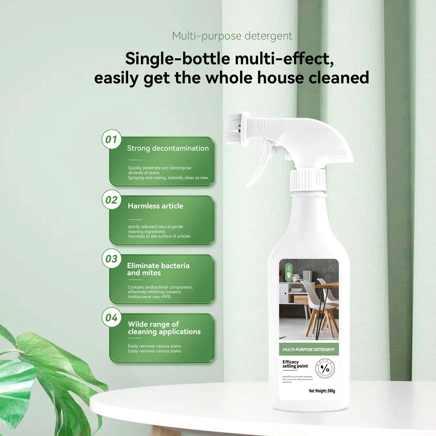 Multipurpose Easy to Use Remover Away Dirt and Grease Quickly Foam Cleaner