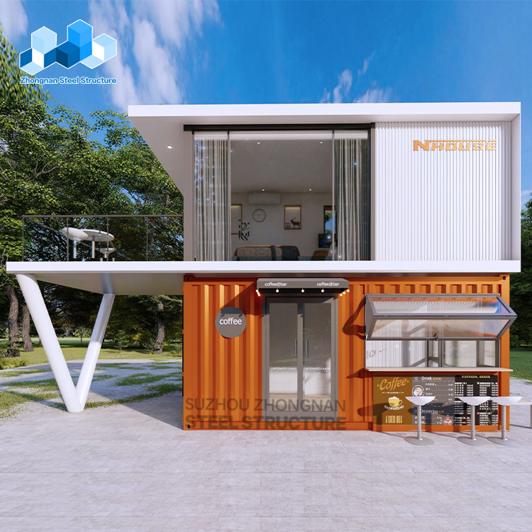 Cheap Prefabricated Modern Luxury Portable Storage Metal Steel Tiny 2 Story Modular Freight Sea Shipping Container Pre Built Foldable Prefab Shop House for Sale