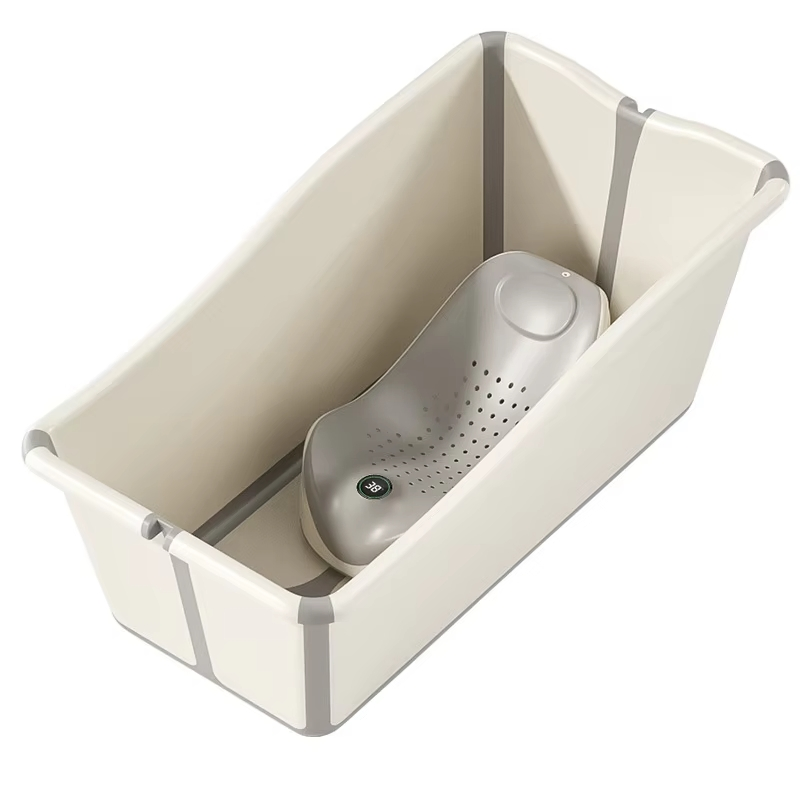 Детская складная ванночка из бамбука для новорожденных