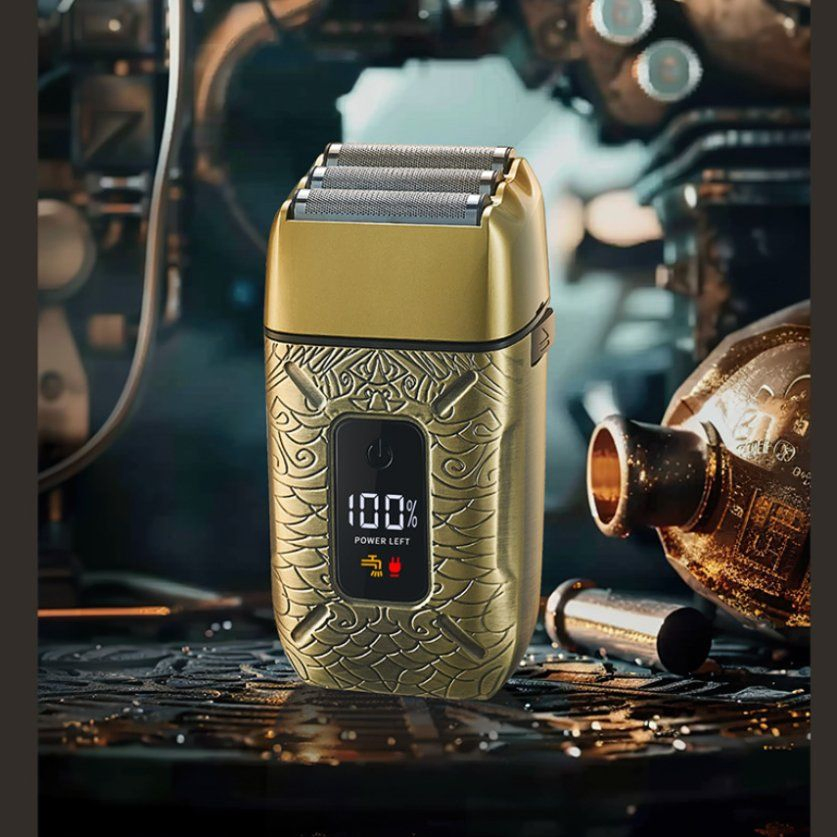 Men's Household Reciprocating Washable Three-Head Electric Shaver Salon Metal Bald Electric Haircut Whitener