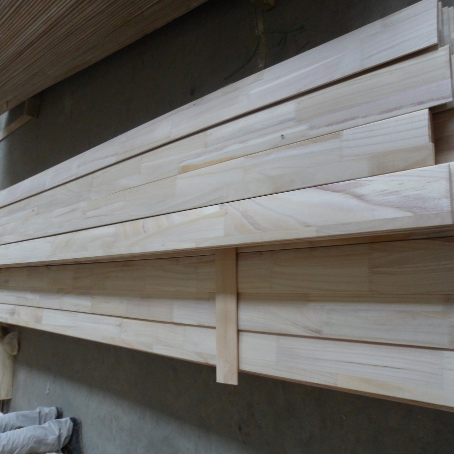 3mm Thick Paulownia Wood or Basswood Finger Joint Panels Wooden Blind Slats