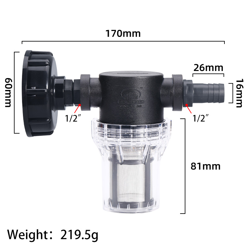 1/2" IBC Tote Stainless Steel Filter with FDA Approval for Quality Assurance
