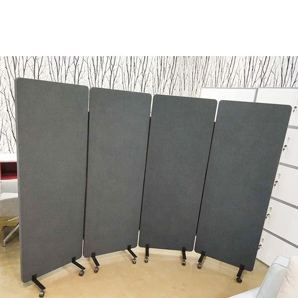 Soundproof Office Pet Acoustic Panels 100% Recycle Polyester Acoustic Partition Acoustic Freestanding Screen