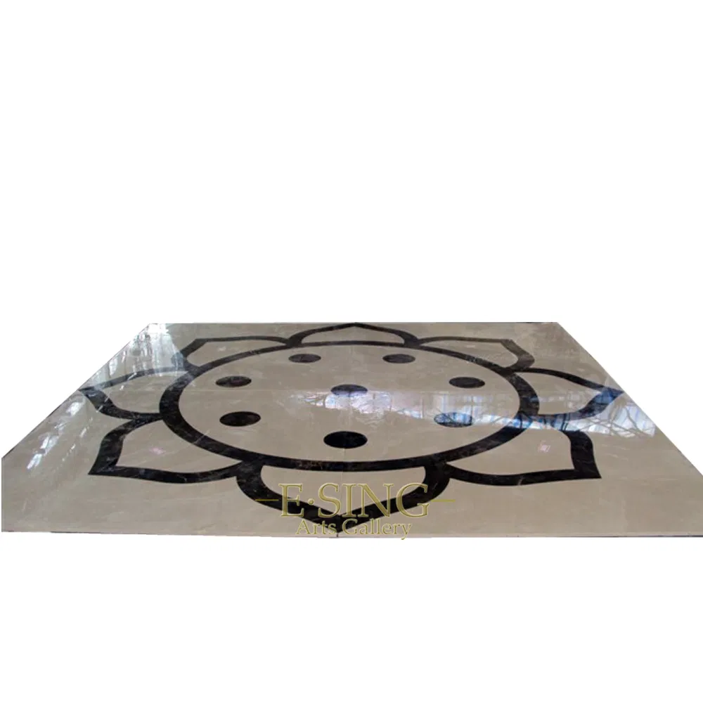 Элитная мраморная плитка с водной резкой Classic Tile Flower