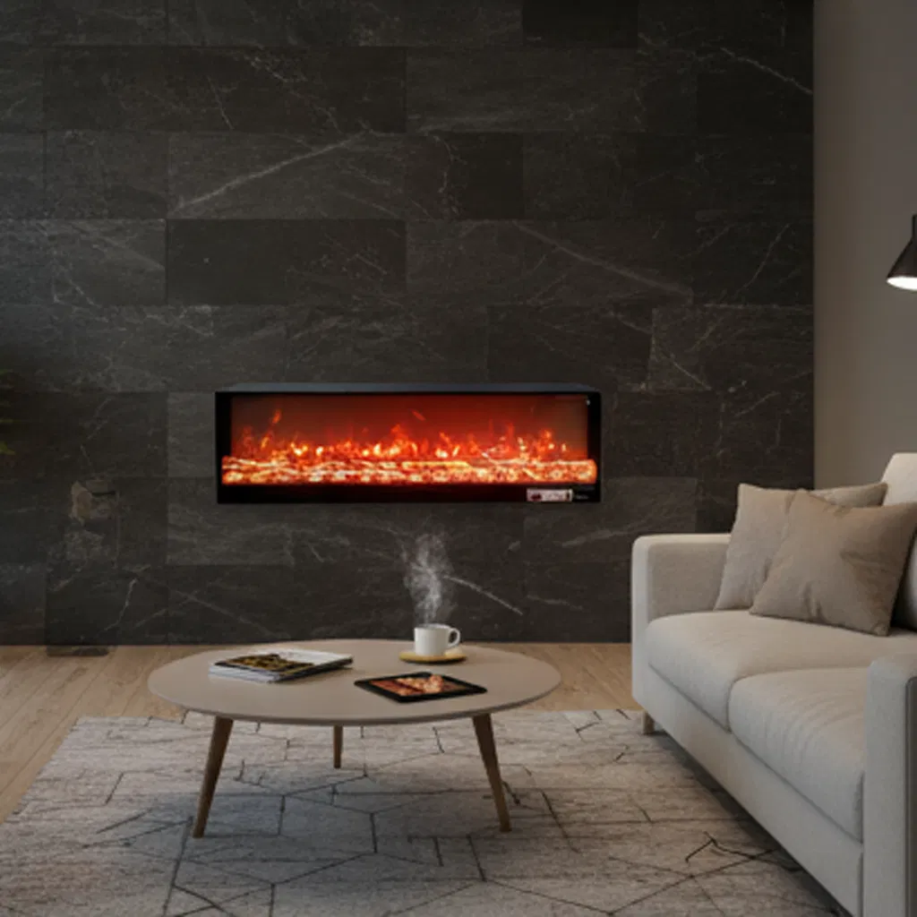 Zhongshan 1500mm Electric Fireplace with Modern Design and Remote Control
