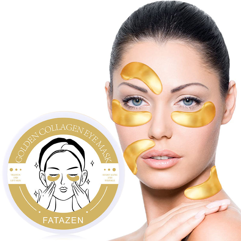 Hot Selling Remove Dark Circle Golden Gel Pads Private Label 24K Gold Organic Moisturizing Collagen Hydrogel Eye Mask Eye Patch