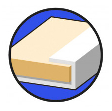 8mm PVC Trims Cornice Black White Silver