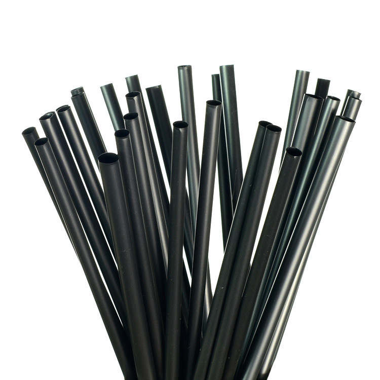 Black Color Custom Size Disposable Eco Friendly Logo Printed Compostable PLA Drinking Straw