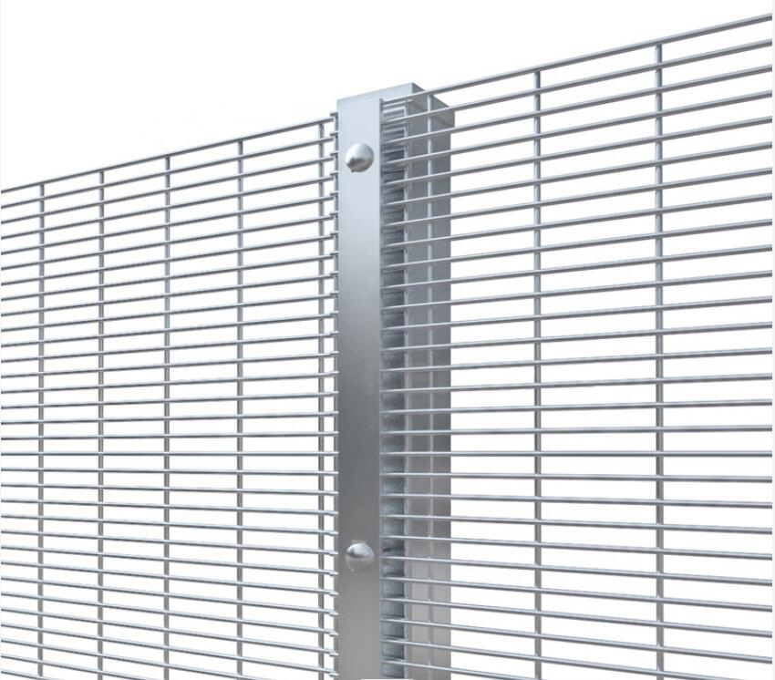 Costomized Powder Coated Clear View Metal Anti Climb Security Welded Wire Mesh 358 Fence Panel Heavy-Duty Airport Prison Perimeter Anti-Theft Fence
